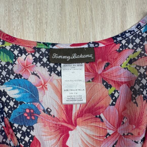 Tommy Bahama Tropical Floral Print Beach Resort Vacay Swim Coverup Dress Small - Picture 7 of 14